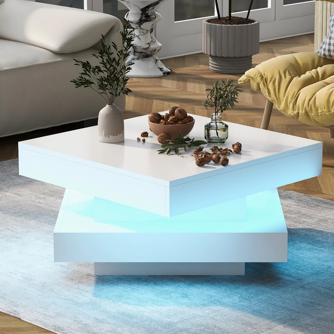 Table basse chic et moderne 70x70x36 cm - vente privée 14:29;200007763:201336101