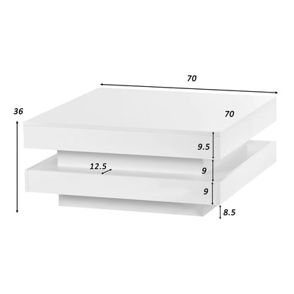 Table basse chic et moderne 70x70x36 cm - vente privée 14:29;200007763:201336101