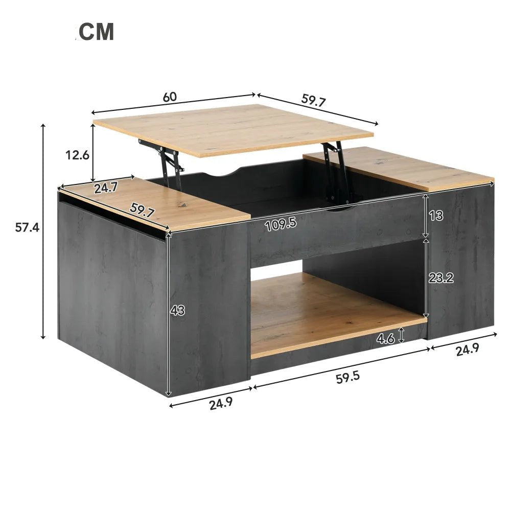 Table basse coffre moderne avec élévation possible 109cm - vente privée 14:200004889;200007763:201336342