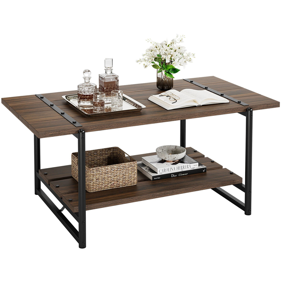 Table basse compagne à 2 niveaux - vente privée 14:200004889Black Walnut;200007763:203372089