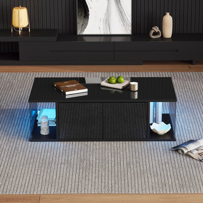 Table basse de salon noir en verre trompé - vente privée 14:193;200007763:201336101