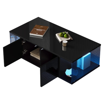 Table basse de salon noir en verre trompé - vente privée 14:193;200007763:201336101