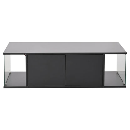 Table basse de salon noir en verre trompé - vente privée 14:193;200007763:201336101