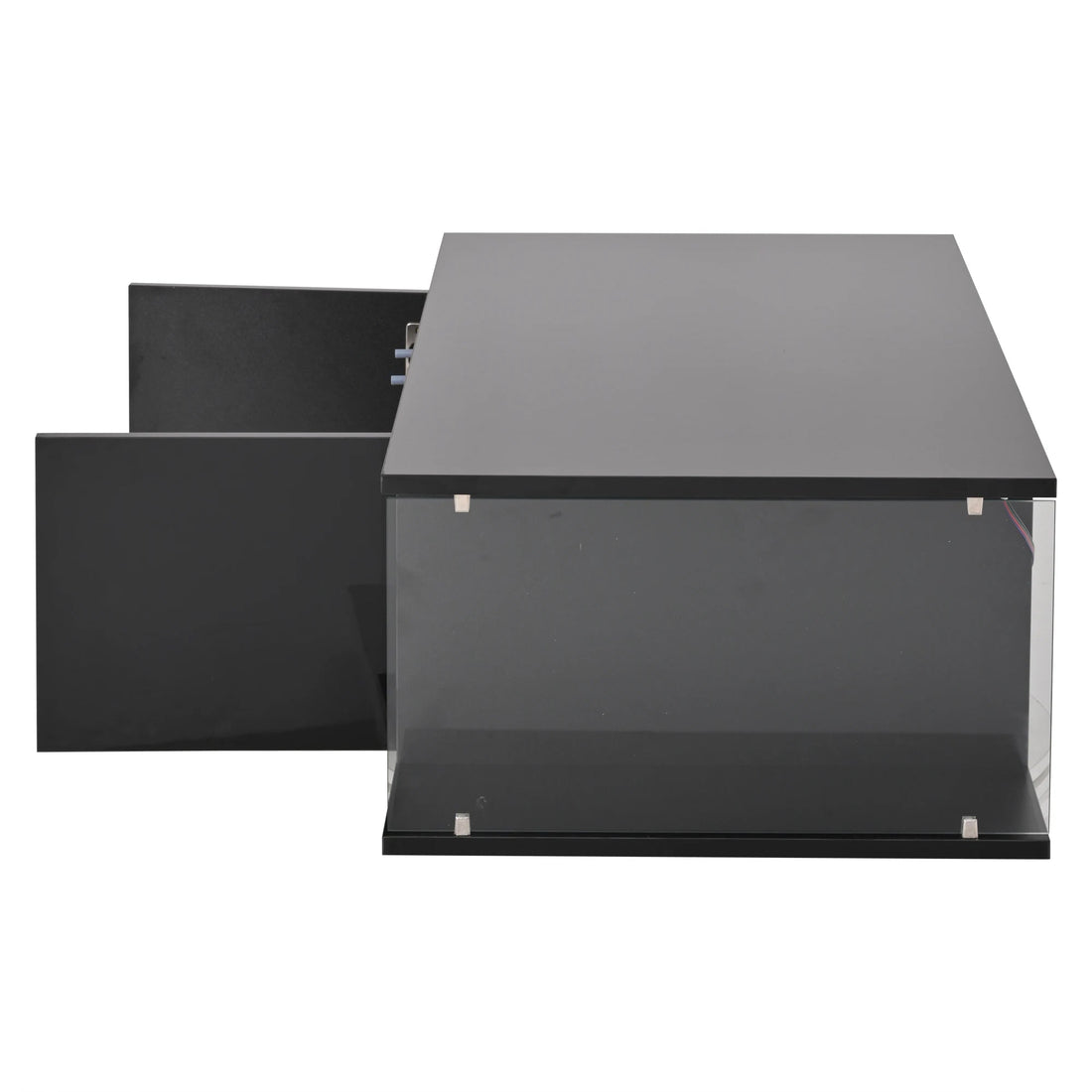Table basse de salon noir en verre trompé - vente privée 14:193;200007763:201336101