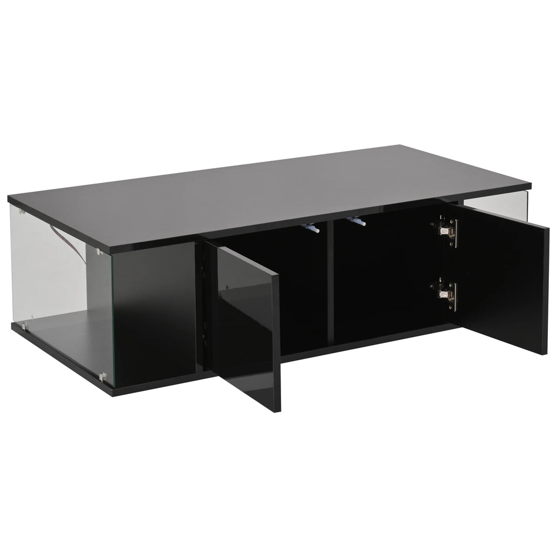 Table basse de salon noir en verre trompé - vente privée 14:193;200007763:201336101