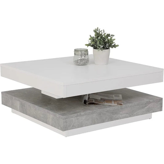Table basse dérive du bois design carré 67 X 67 X 35 Cm - vente privée 14:200844061WhiteConcrete;200007763:201336342