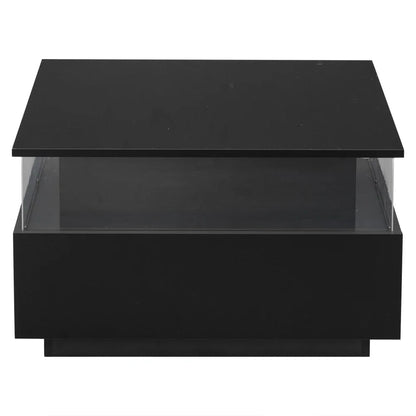 Table basse design moderne avec led 70*70*41cm - vente privée 14:200004889CQY-black;200007763:201336101