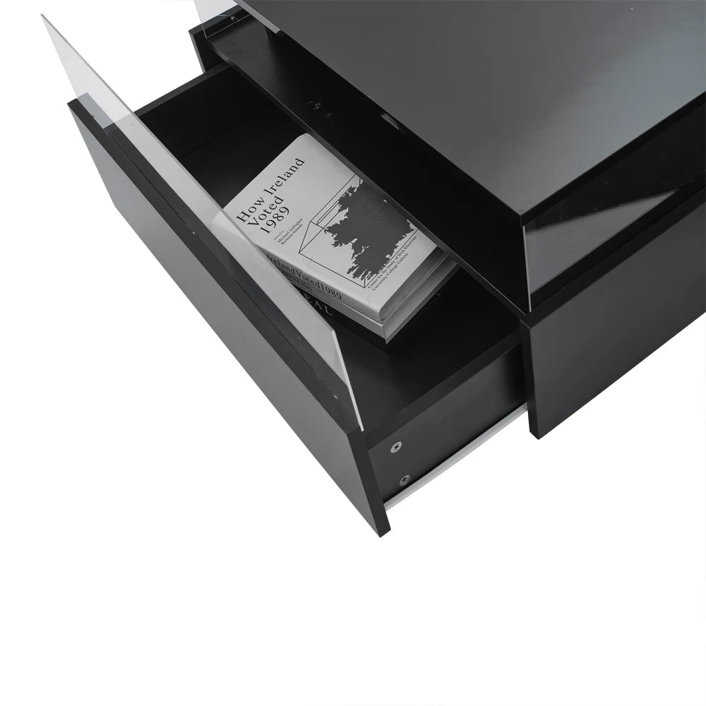 Table basse design moderne avec led 70*70*41cm - vente privée 14:200004889CQY-black;200007763:201336101