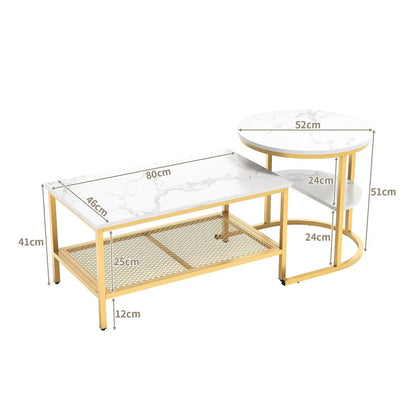 Table basse double de luxe, un set de deux table - vente privée 14:193;200007763:201336101