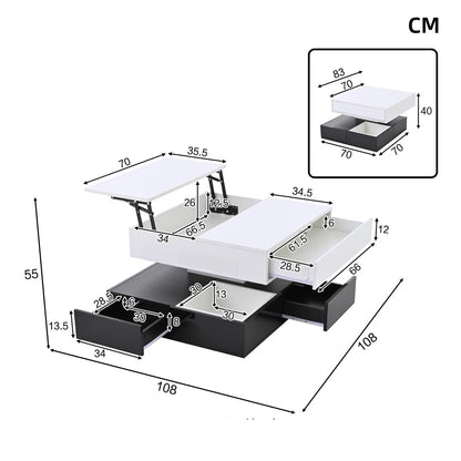 Table basse double plateau - vente privée 14:200004889CQY-as show;200007763:201336101