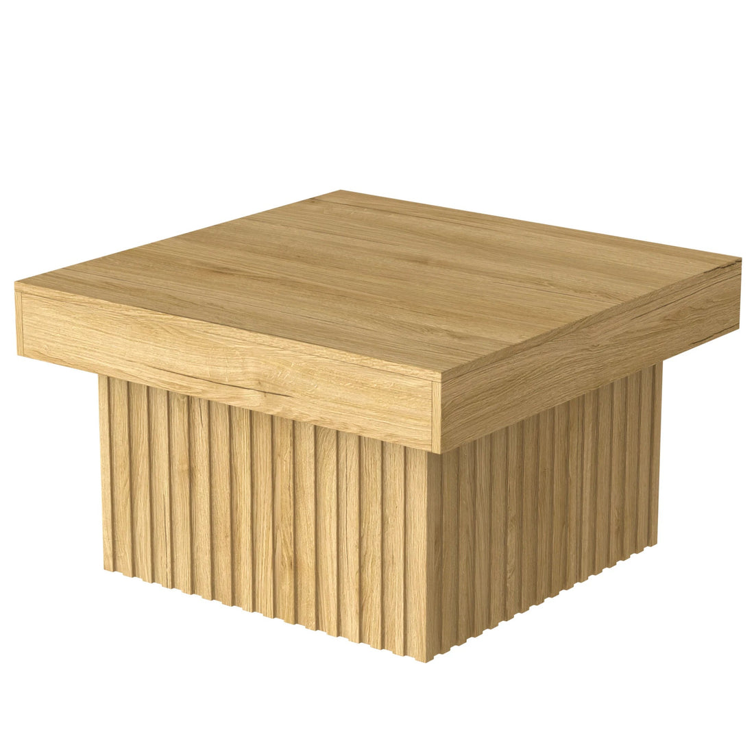 Table basse élégante carrée en bois pour chambre ou salon 79x79x46 cm - vente privée 14:200844062Natural - MDF - Particle Board;200007763:201336342