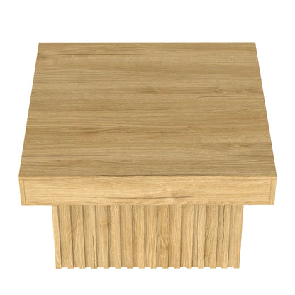 Table basse élégante carrée en bois pour chambre ou salon 79x79x46 cm - vente privée 14:200844062Natural - MDF - Particle Board;200007763:201336342