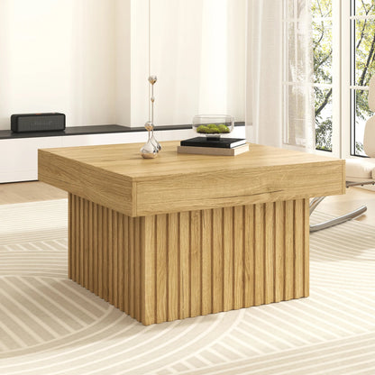 Table basse élégante carrée en bois pour chambre ou salon 79x79x46 cm - vente privée 14:200844062Natural - MDF - Particle Board;200007763:201336342