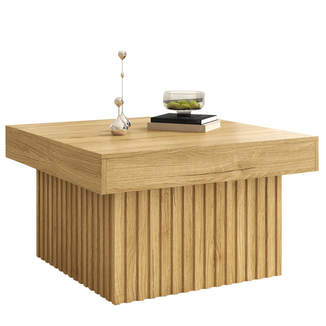 Table basse élégante carrée en bois pour chambre ou salon 79x79x46 cm - vente privée 14:200844062Natural - MDF - Particle Board;200007763:201336342