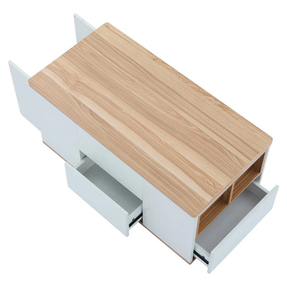 Table basse en bois blanche - vente privée 14:29;200007763:201336101