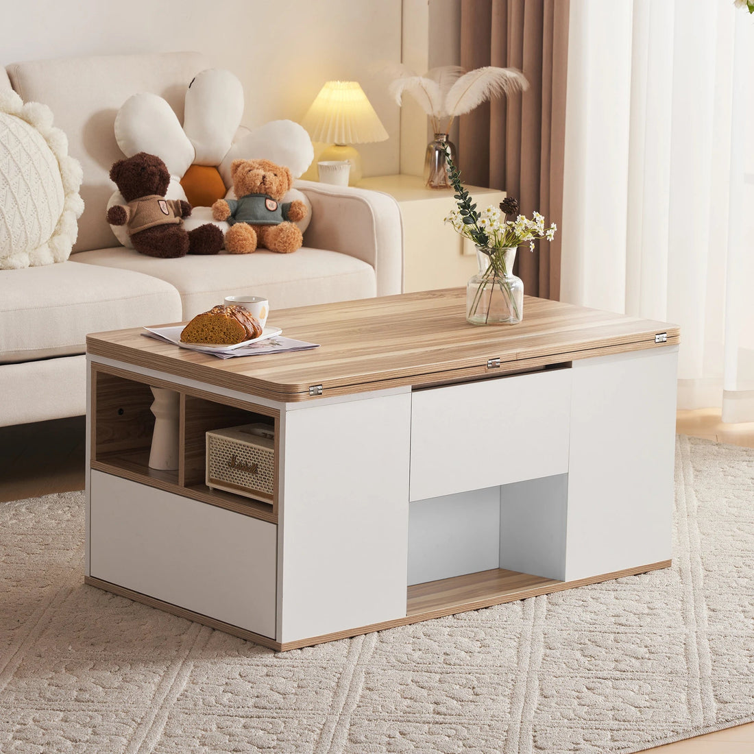 Table basse en bois blanche - vente privée 14:29;200007763:201336101
