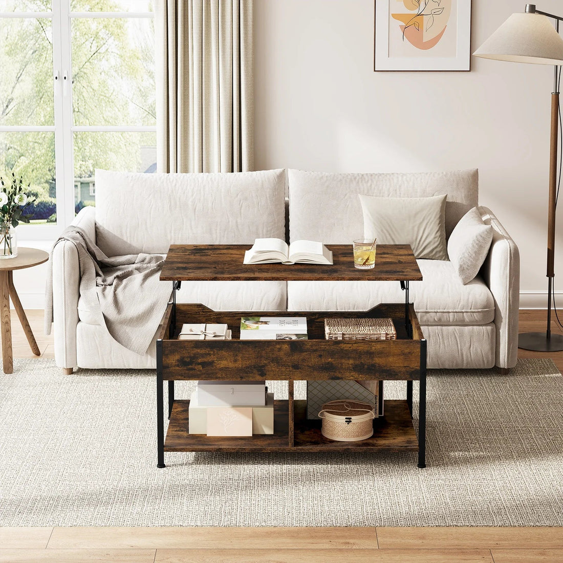 Table basse en bois de salon 50x90x45cm - vente privée 14:933Rustic Brown;200007763:201336101