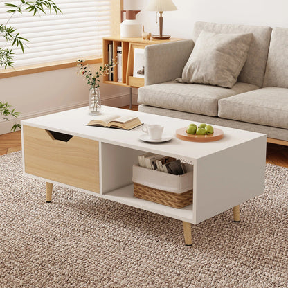 Table basse en bois massif moderne pour salon - vente privée 14:29White coffee table;200007763:201336101