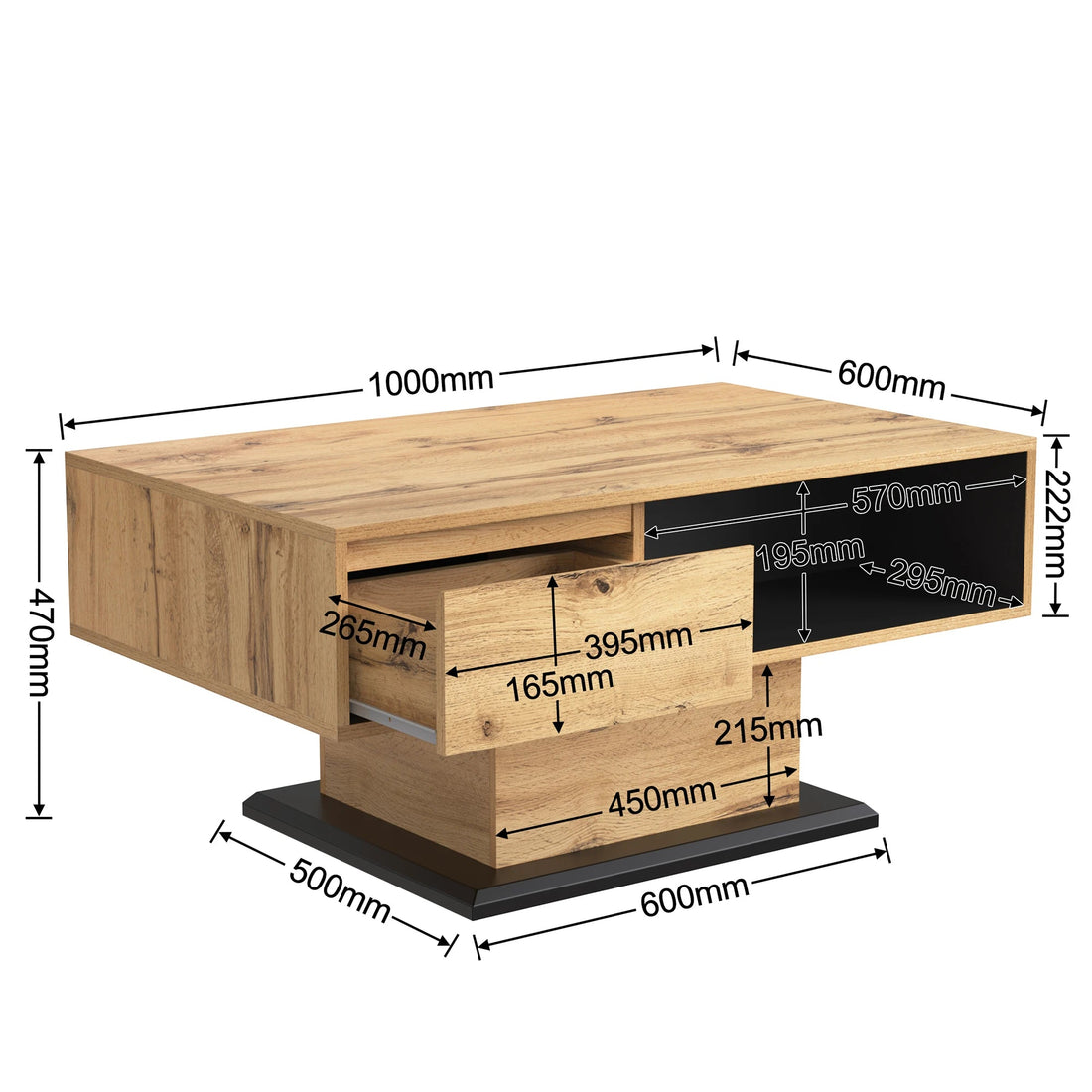 Table basse en bois premium - vente privée 14:200006154Natural + Particle Board;200007763:201336101