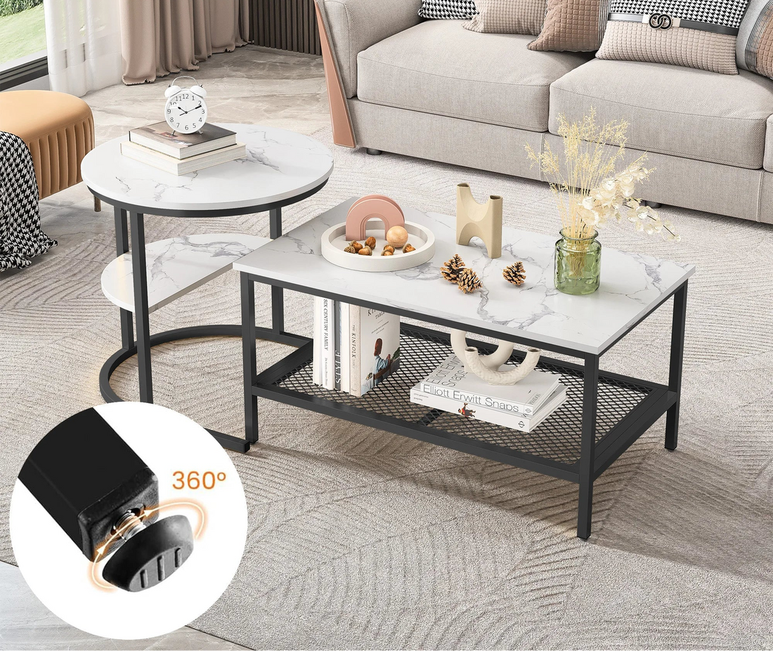 Table basse en marbre design 2 ensembles - vente privée 200007763:201336101
