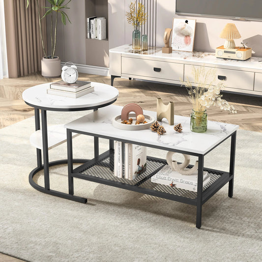 Table basse en marbre design 2 ensembles - vente privée 200007763:201336101