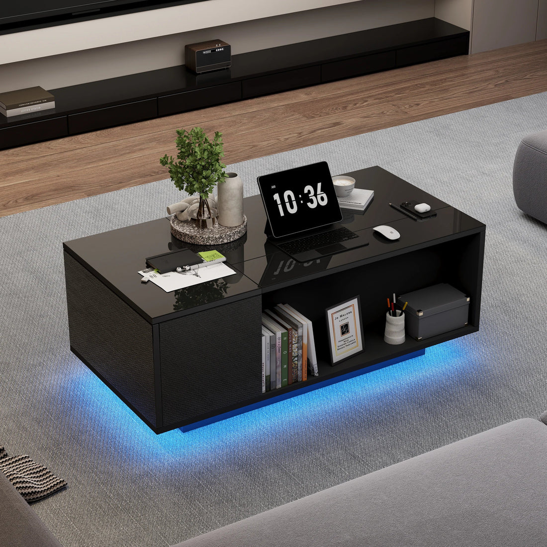 Table basse hauteur réglable 100×50×40 cm - vente privée 14:193100×50×40 cm;200007763:201336101