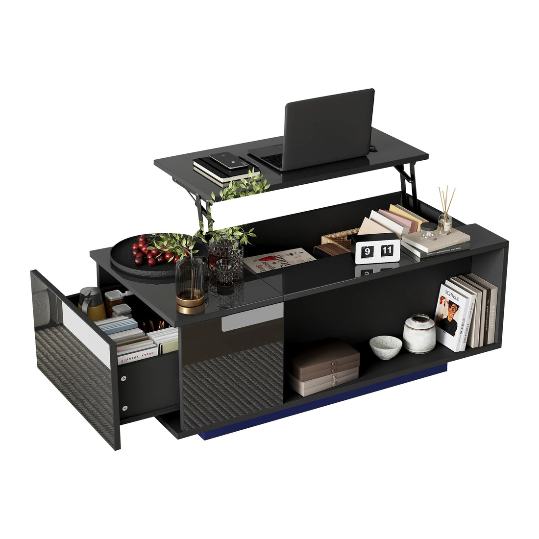 Table basse hauteur réglable 100×50×40 cm - vente privée 14:193100×50×40 cm;200007763:201336101