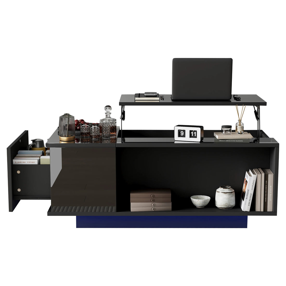 Table basse hauteur réglable 100×50×40 cm - vente privée 14:193100×50×40 cm;200007763:201336101