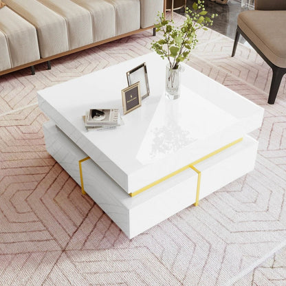 Table basse laquée brillante pour salon disponible en noir et blanc - vente privée 14:200844062Black;200007763:201336101
