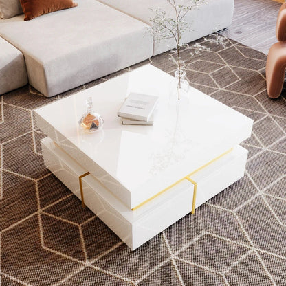 Table basse laquée brillante pour salon disponible en noir et blanc - vente privée 14:200844062Black;200007763:201336101
