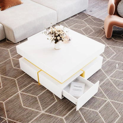 Table basse laquée brillante pour salon disponible en noir et blanc - vente privée 14:200844062Black;200007763:201336101