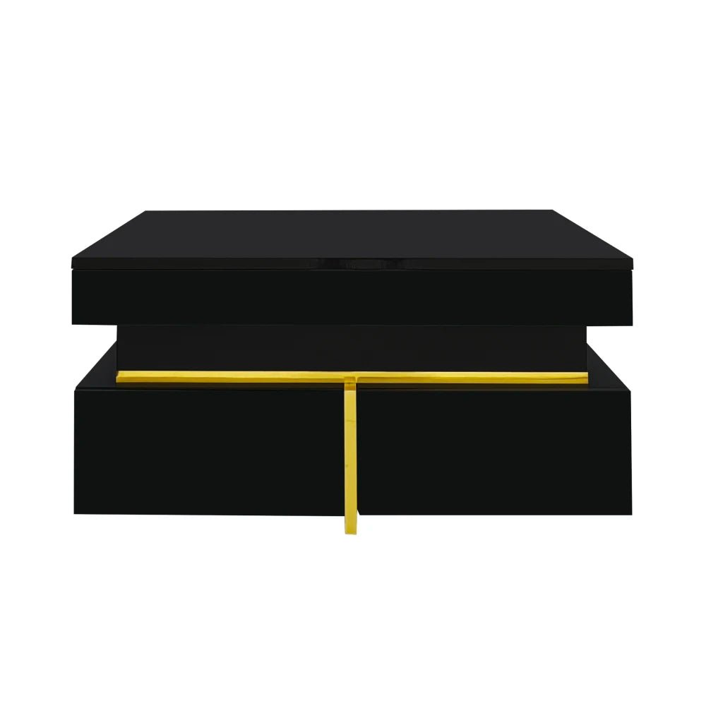 Table basse laquée brillante pour salon disponible en noir et blanc - vente privée 14:200844062Black;200007763:201336101
