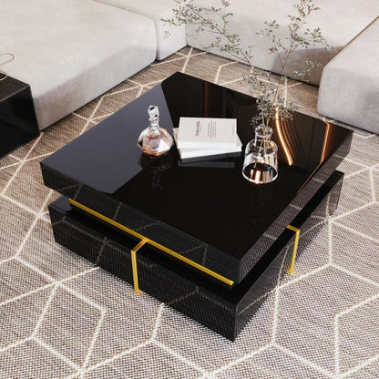 Table basse laquée brillante pour salon disponible en noir et blanc - vente privée 14:200844062Black;200007763:201336101