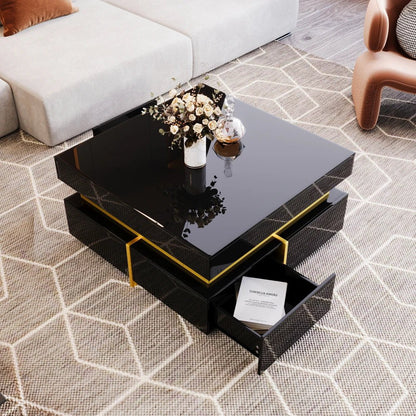 Table basse laquée brillante pour salon disponible en noir et blanc - vente privée 14:200844062Black;200007763:201336101