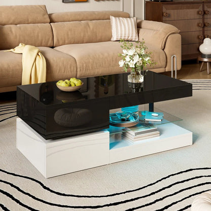 table basse luxe 90x45x35.5 Cm - vente privée 14:200006155White   Black;200007763:201336101