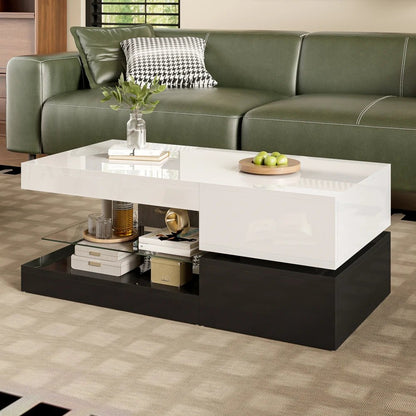 table basse luxe 90x45x35.5 Cm - vente privée 14:200844062Black   White;200007763:201336101