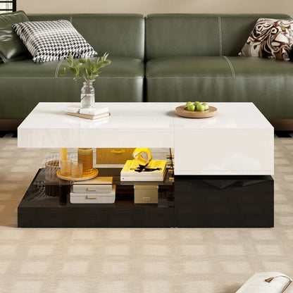 table basse luxe 90x45x35.5 Cm - vente privée 14:200844062Black   White;200007763:201336101
