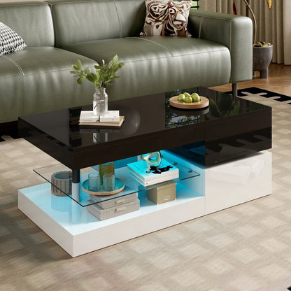 table basse luxe 90x45x35.5 Cm - vente privée 14:200844062Black   White;200007763:201336101