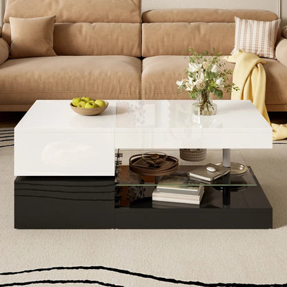 table basse luxe 90x45x35.5 Cm - vente privée 14:200844062Black   White;200007763:201336101