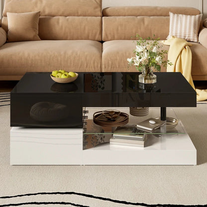 table basse luxe 90x45x35.5 Cm - vente privée 14:200844062Black   White;200007763:201336101