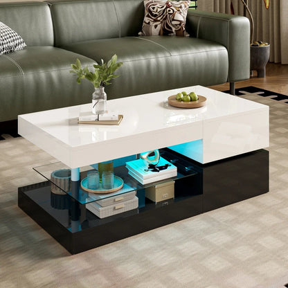 table basse luxe 90x45x35.5 Cm - vente privée 14:200844062Black   White;200007763:201336101