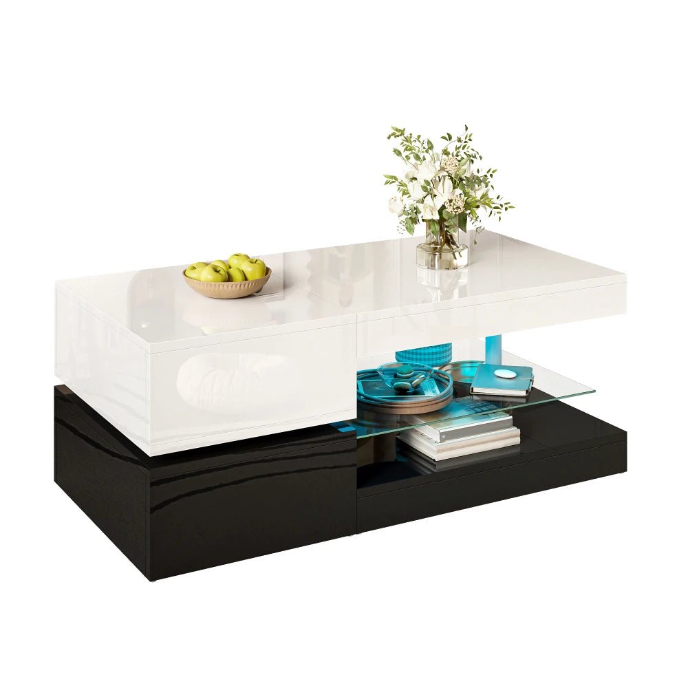 table basse luxe 90x45x35.5 Cm - vente privée 14:200844062Black   White;200007763:201336101