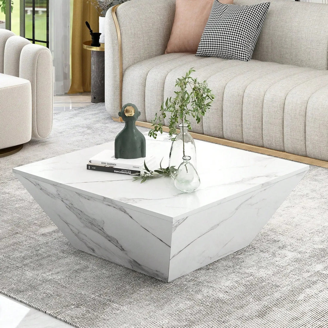 Table basse marbre blanc - vente privée 14:29White;200007763:201336101
