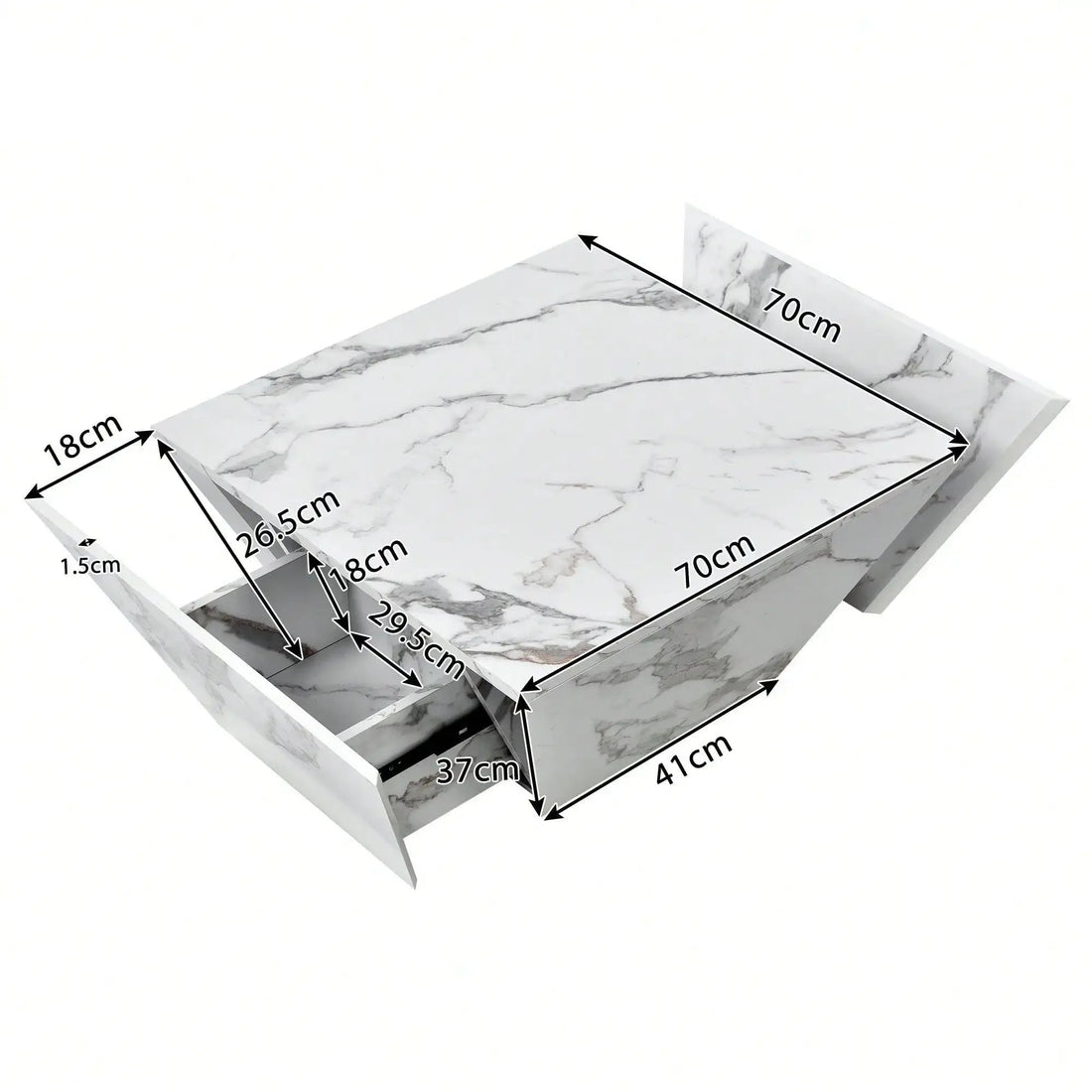 Table basse marbre blanc - vente privée 14:29White;200007763:201336101