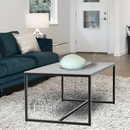 Table basse marbre et acier simple - vente privée 14:200844061;200007763:201336101