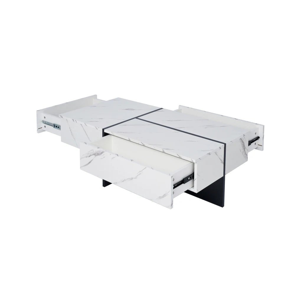 Table basse marbre rectangulaire imitations 100*50*34.5cm - vente privée 14:200004889CQY-white;200007763:201336101