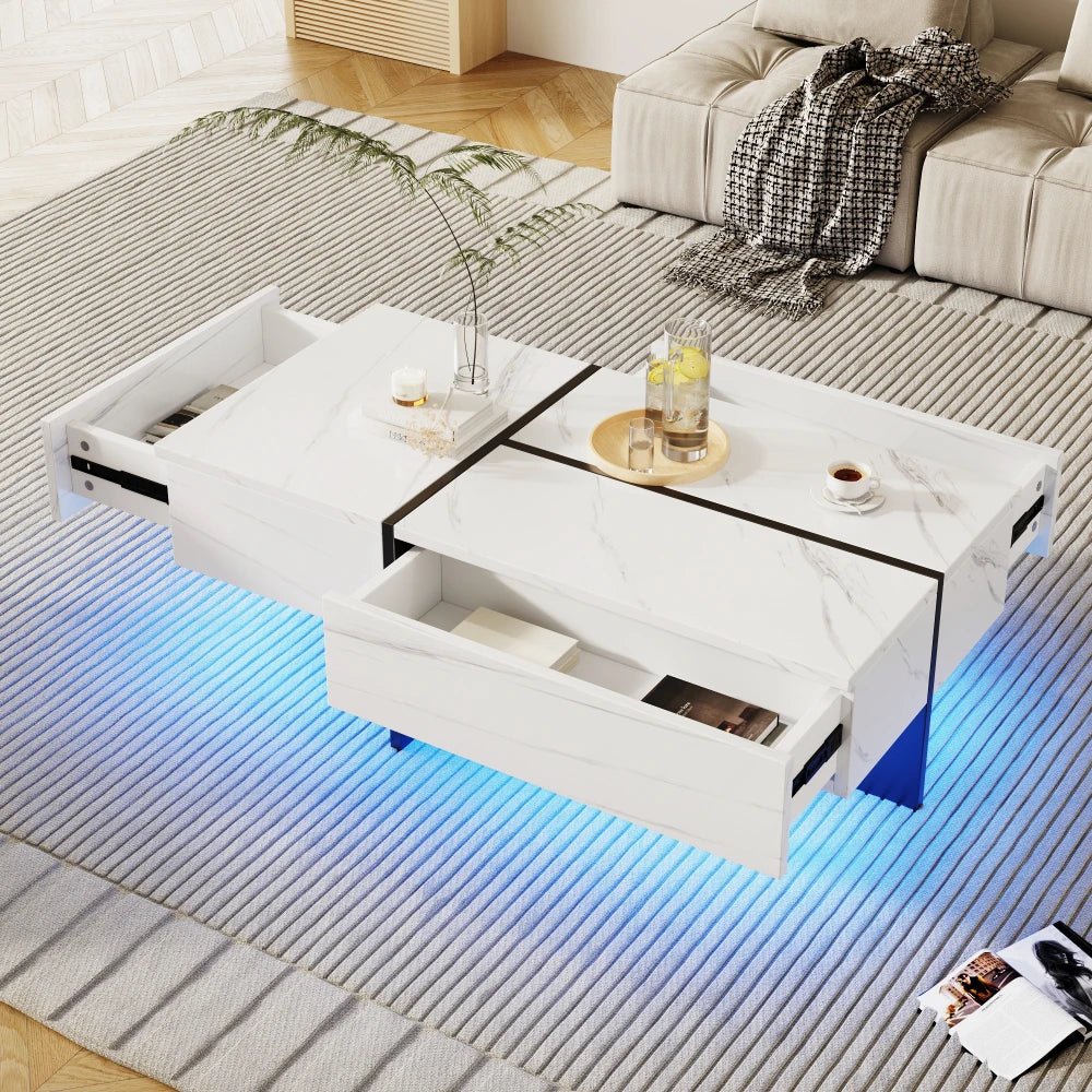 Table basse marbre rectangulaire imitations 100*50*34.5cm - vente privée 14:200004889CQY-white;200007763:201336101