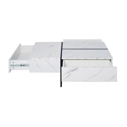 Table basse marbre rectangulaire imitations 100*50*34.5cm - vente privée 14:200004889CQY-white;200007763:201336101
