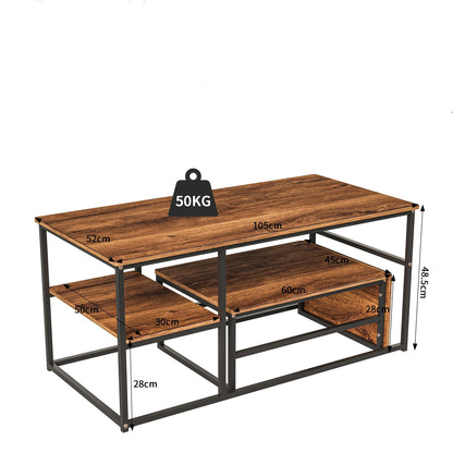 Table basse minimaliste pieds en métal - vente privée 14:200003699Brown;200007763:201336101