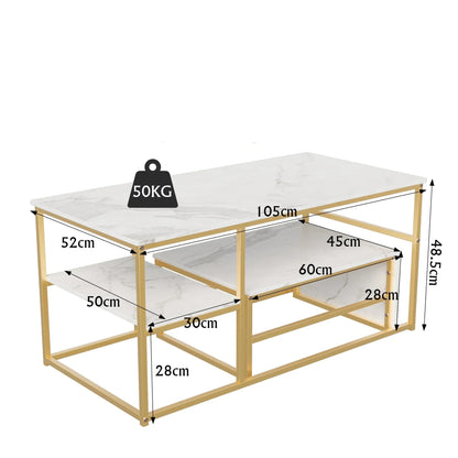 Table basse minimaliste pieds en métal - vente privée 14:350850Gold;200007763:201336101